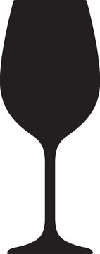 Wine glass icon, vector illustration isolated on transparent background, bar or restaurant symbol, drinkware design element.