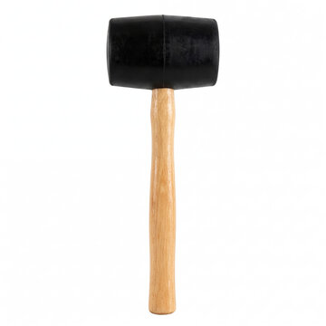 Generic rubber mallet hand tool isolated on white.