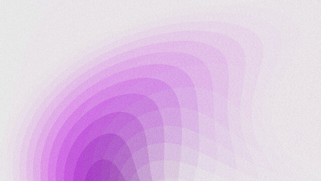 Soft layered purple radial curve gradient textured grainy noise abstract background on pale white base.