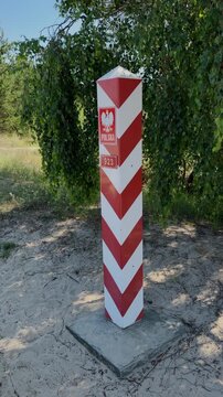 Polish-German border, border posts. Swinoujscie, Poland