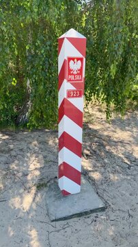 Polish-German border, border posts. Swinoujscie, Poland