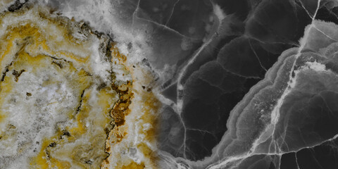 Luxury gold and gray onyx marble texture with natural mineral patterns and elegant stone veins. © Vidal