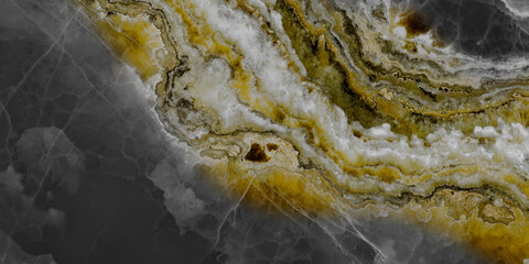 Luxury gold and gray onyx marble texture with natural mineral patterns and elegant stone veins. © Vidal