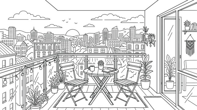 sketch of the city