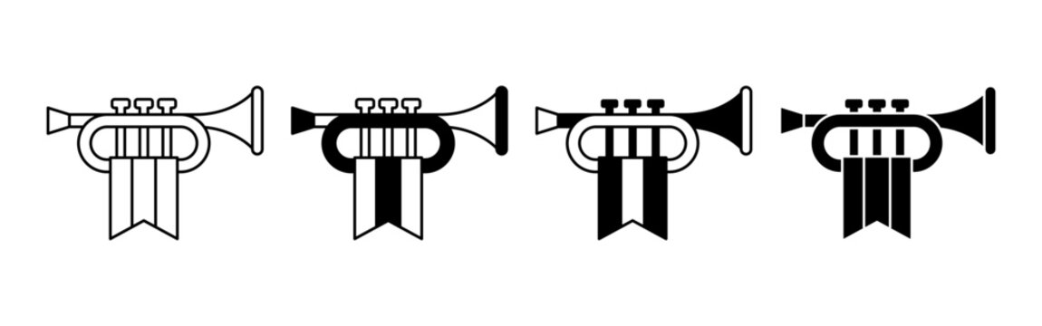 Celebrating Bastille Day with Festive Trumpets and Banners.