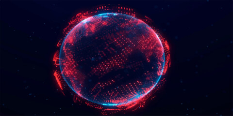 Burning Earth Globe in Space with Fiery Glow on Black Background Cosmic Planet Illustration of Energy Galaxy and Universe Science Fantasy Design © HEART-LESS