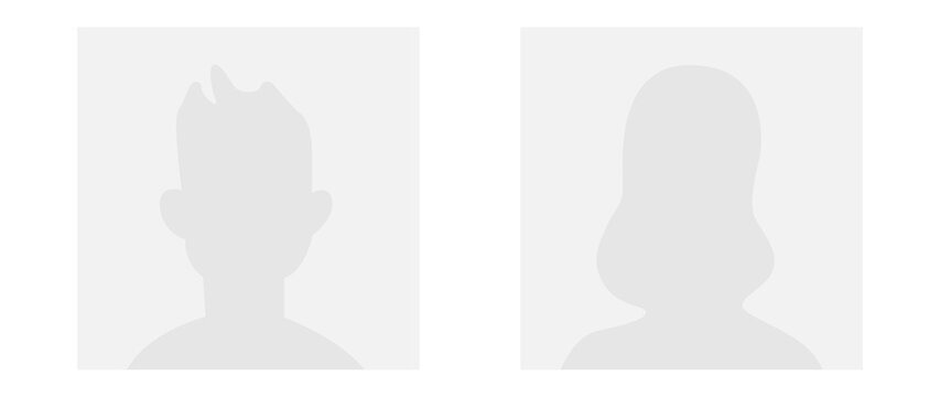 Flat illustration in grayscale. Avatar, user profile, person icon, profile picture. Suitable for social media profiles, icons, screensavers and as a template.