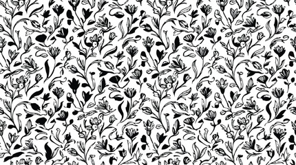 Vector illustration of seamless leopard skin pattern with leaf ornament, decorative natural texture, retro damask wallpaper tile design backdrop. © MOSTHANUFA