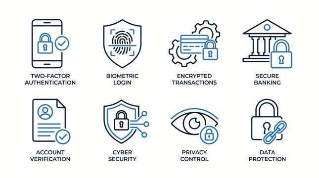 a broader set of cyber security line icons