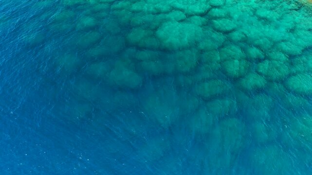 Aerial view of kenting national park and beautiful coastline , Taiwan