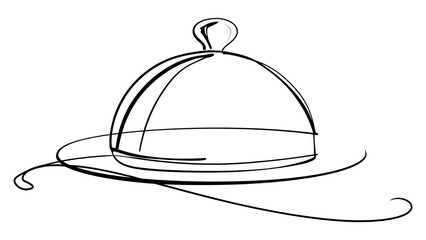 Fototapeta premium Elegant cloche bell jar white background.