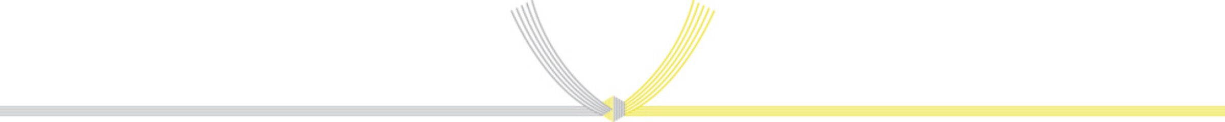 Fototapeta premium Yellow and White Musubikiri Knot – Japanese Noshi Paper Template