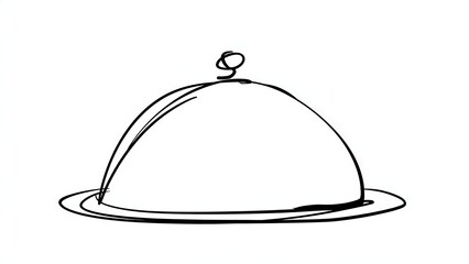 Fototapeta premium Cloche bell jar on white background.