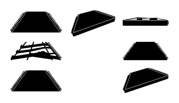 Trapezoid Shapes, Geometric Forms, Abstract Icons, Vector Elements