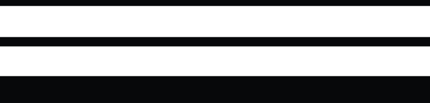 Set of Three Horizontal Black Lines in Thin Medium and Thick Weights Vector Illustration