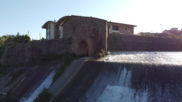Calls Loch Shot at Sunset on Cavalciotto Waterfall in Prato Tuscany Italy