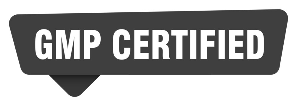 gmp certified black sign isolated on transpatent background. gmp certified sticker