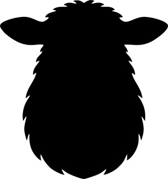 Sheep Face Front View Silhoue...