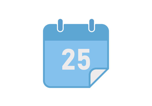 Icono de calendario azul con una hoja doblada