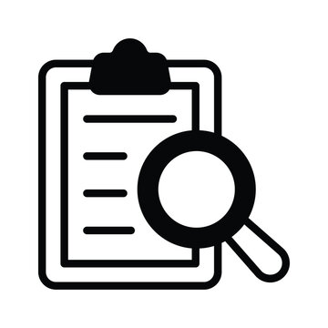 Well crafted  glyph icon representing verification and approval security process.