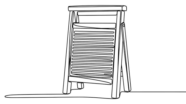 Old wooden washboard on white background.