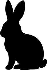Naklejka premium Sitting Rabbit Silhouette.eps
