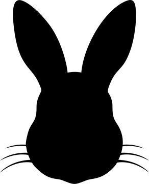 Rabbit Face Silhouette.eps