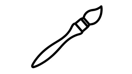 Fototapeta premium Paintbrush icon on white background.