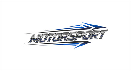 Dynamic Motorsport Logo Design with Speed Lines. © Firza