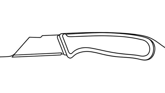 Simple knife illustration on white background.