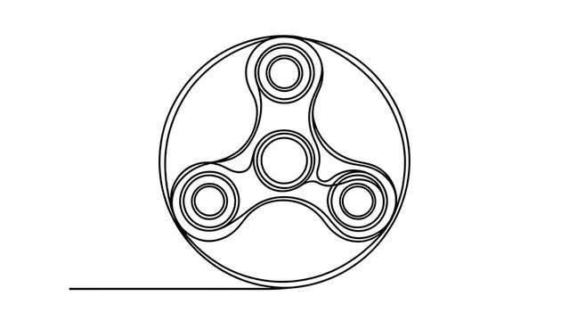 Fidget spinner icon on white background.