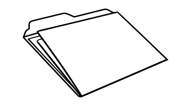 Stack of folders on white background.