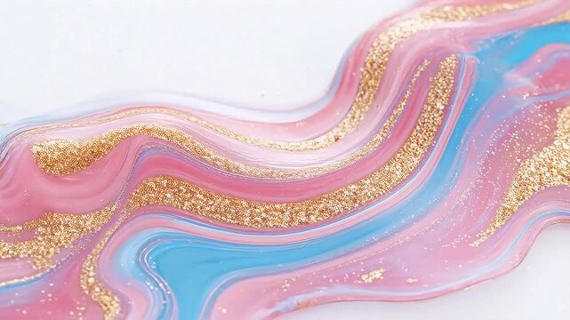 Abstract swirling colors with glitter