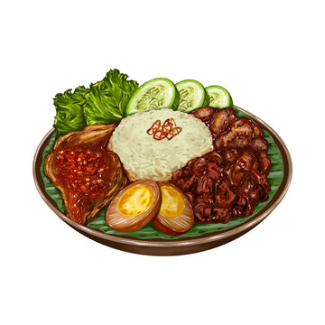 Gudeg indonesian food illustration