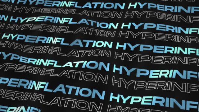 Hyperinflation Waving Typography Gradient Background Animation
