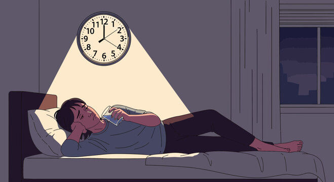 Restless Night: A Sleepless Individual's Struggle Against Time's Tyranny