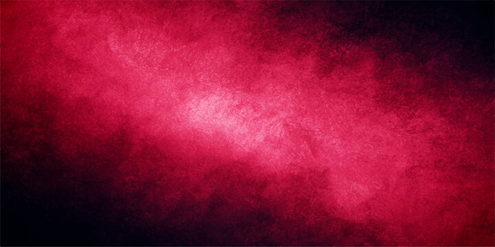 Red grunge textured wall background with vintage aged paper, dark rough paint pattern and abstract grunge backdrop illustration