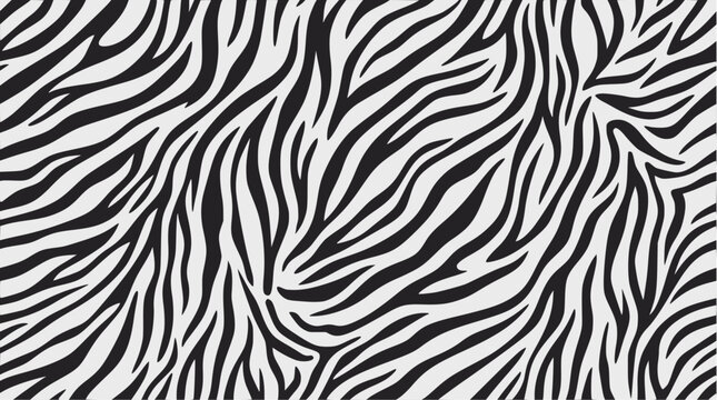 Black and white seamless zebra stripe skin pattern for wild animal print textile and apparel