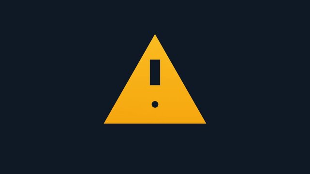 A triangular warning sign with an exclamation mark is prominently displayed.