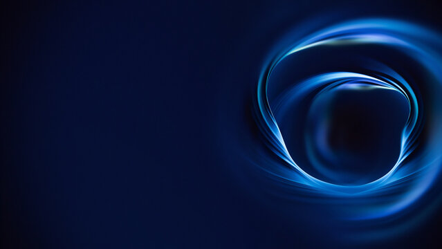 Swirling Blue Lines Create a Modern Design on a Dark Background