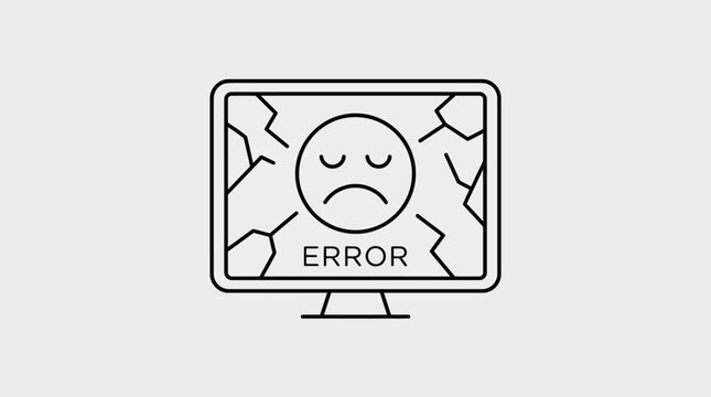 Error message on a computer screen.