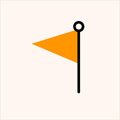 Orange Pitch Corner Flag Icon © Ibrahim