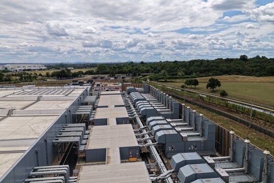 Massive Data Center Facility With Advanced Cooling Systems