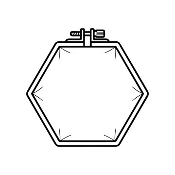 Hexagonal metal lock with bolts.