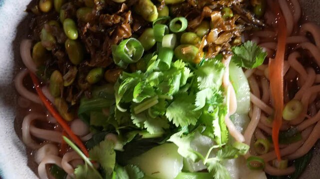 Plats asiatique dans un restaurant