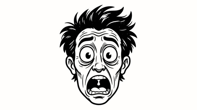 Surprised Man with Wide Open Eyes.