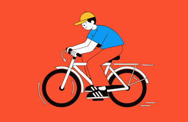Obraz premium cyclist riding a bike