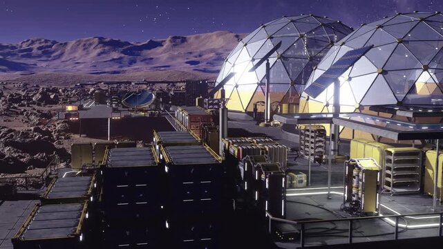 Observatory dome opening to vast galaxy, precision instruments and deckmounted telescope under clear violet sky, scientific atmosphere and panoramic horizon.
