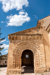 Romanesque Entrance Archway to the Portico Gallery of the 12th Century Church of San Miguel Arcangel in Sotosalbos, Segovia, Castile and Leon, Spain © Nandi Estévez