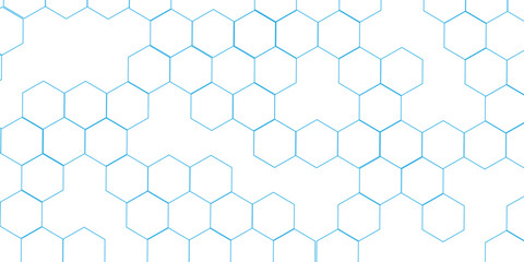 Fototapeta premium abstract geometric blue texture background. blue hexagon 3D background texture. 3d rendering illustration. Clear pattern abstract background hexagon .Futuristic abstract banner. 